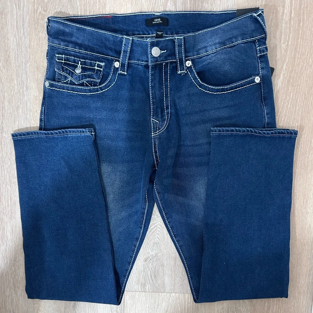 NWT TRUE RELIGION Geno Relaxed Slim Jean’s Men’s Size 34/32 Retail $199